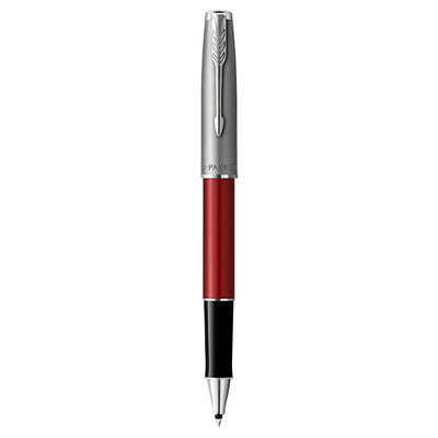 Parker Sonnet Metal & Red Lacquer with Palladium Trim Rollerball Pen