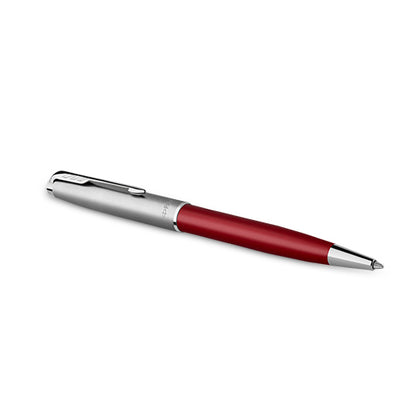 Parker Sonnet Metal & Red Lacquer with Palladium Trim Ballpoint Pen