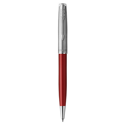 Parker Sonnet Metal & Red Lacquer with Palladium Trim Ballpoint Pen