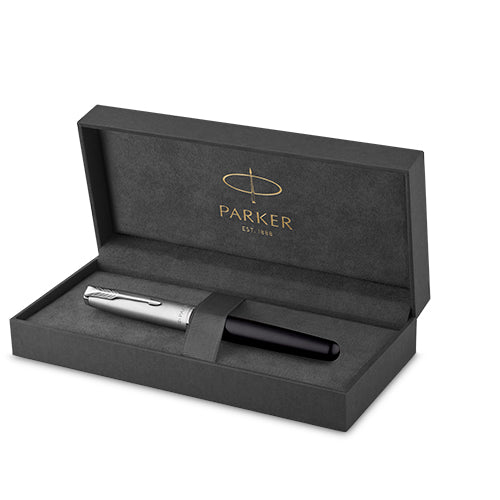 Parker Sonnet Metal & Black Lacquer with Palladium Trim Fountain Pen