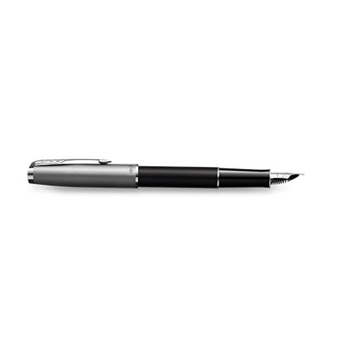 Parker Sonnet Metal & Black Lacquer with Palladium Trim Fountain Pen