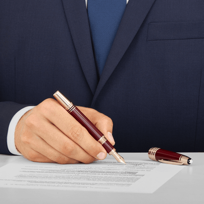 Montblanc John F. Kennedy Special Edition Burgundy Fountain Pen | 118051 | Pen Place