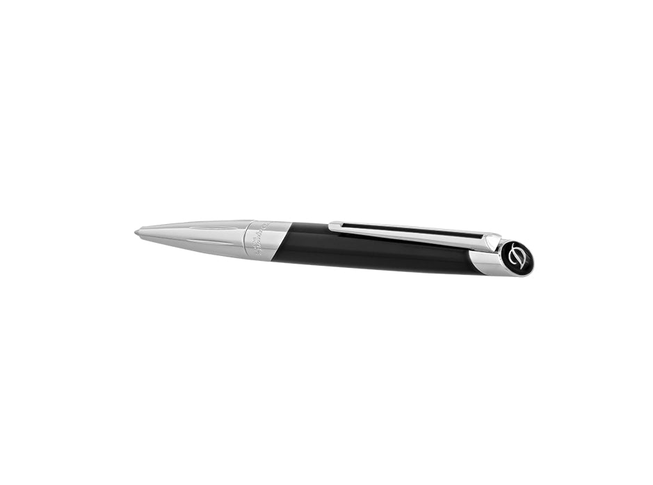 ST Dupont Defi Millenium Shiny Black & Silver Ballpoint Pen