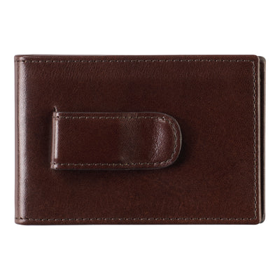 Italian Leather Two-Fold Money Clip Wallet