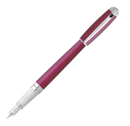 ST Dupont Line D Firehead Guilloche Amethyst Fountain Pen