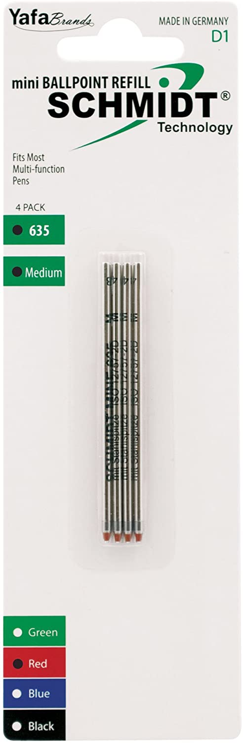 Schmidt Standard D1 Ballpoint Pen Refill - Metal Tube - 4 Pack | SC58151 | Pen Place