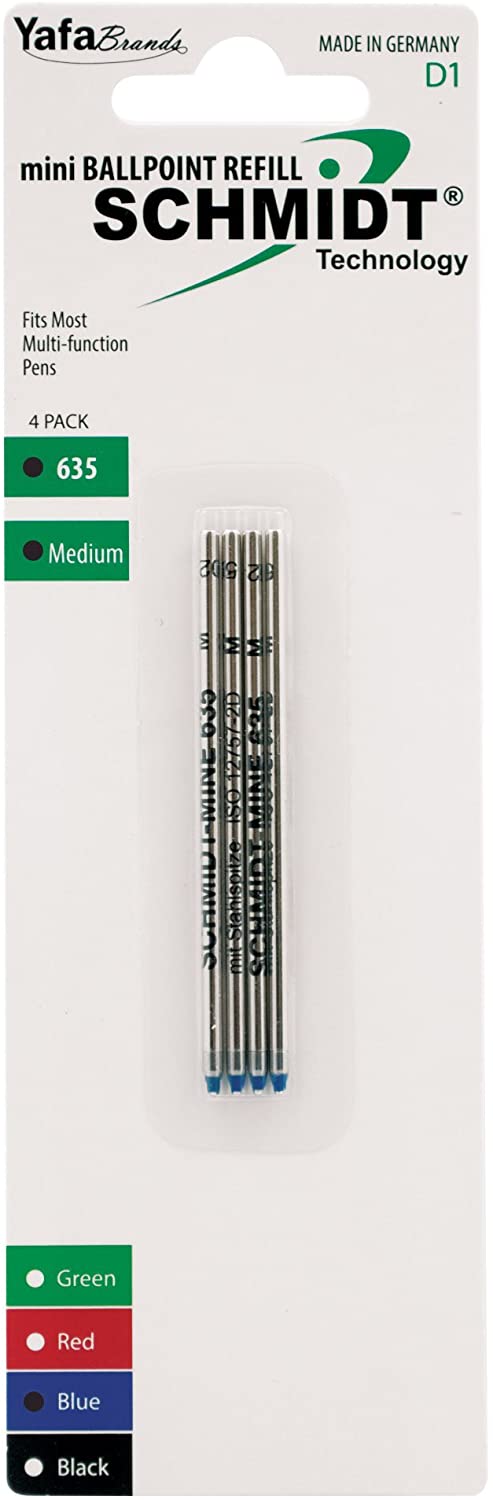 Schmidt Standard D1 Ballpoint Pen Refill - Metal Tube - 4 Pack | SC58150 | Pen Place