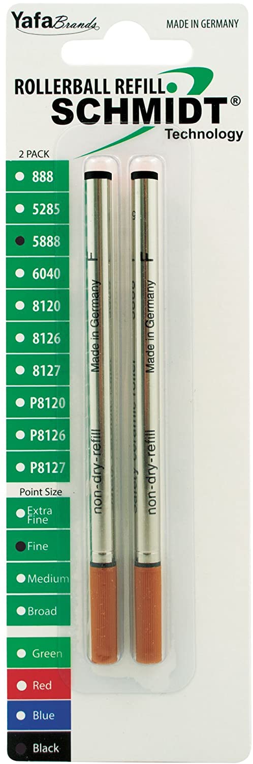 Schmidt 5888 Safety Ceramic Rollerball Pen Refill Metal Tube