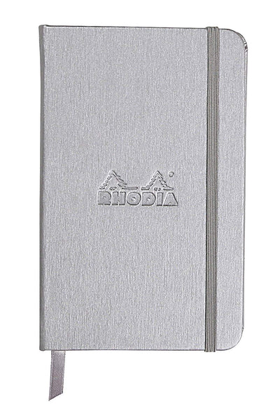 Rhodia - Boutique Webnotebooks Bound 3 1/2 x 5 1/2 Lined Silver 96 Sheets (A6) | 118067 | Pen Place