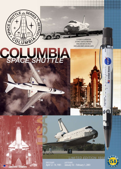 Retro 1951 Tornado Columbia Space Shuttle Rollerball Pen
