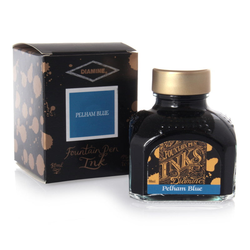 Diamine Bottled Ink 80ml Guitar Pelham Blue Burst | G704 | Pen Place