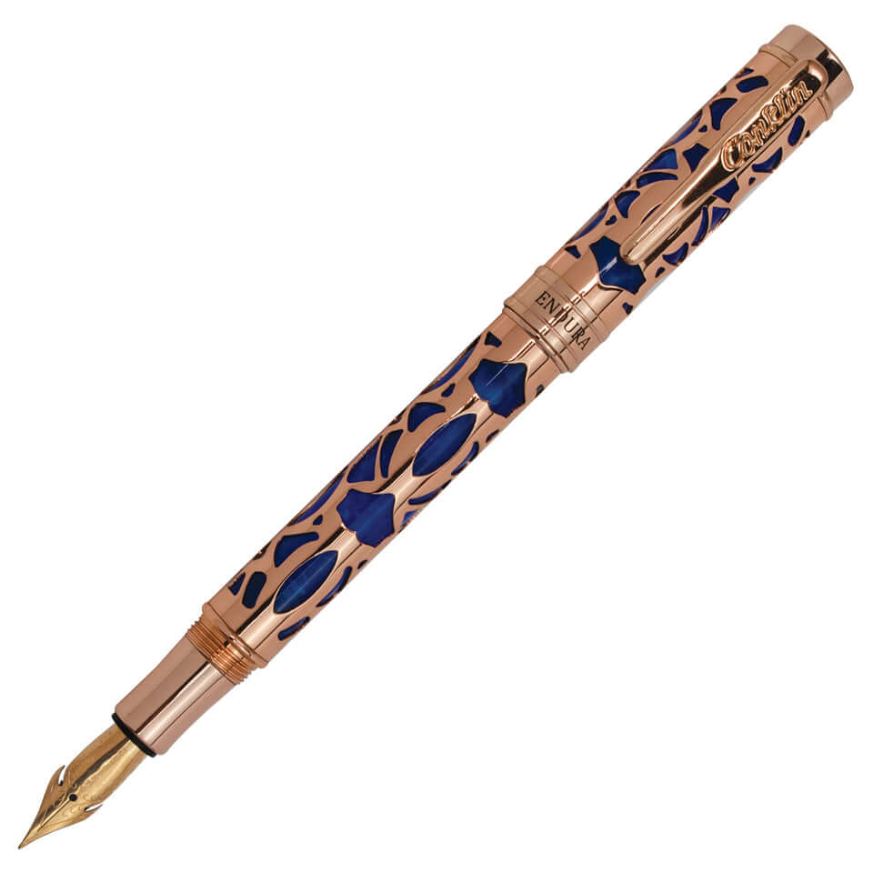 Conklin Endura Deco Crest Blue Fountain Pen