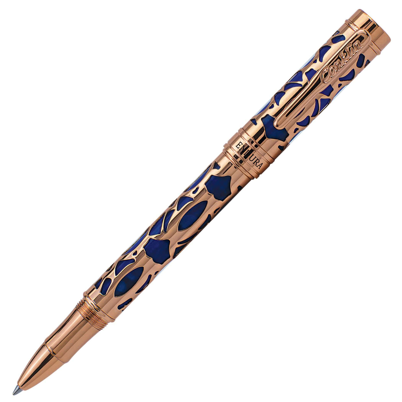 Conklin Endura Deco Crest Blue Rollerball Pen