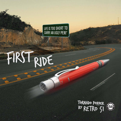 Retro 1951 Tornado Poppers First Ride Rollerball Pen