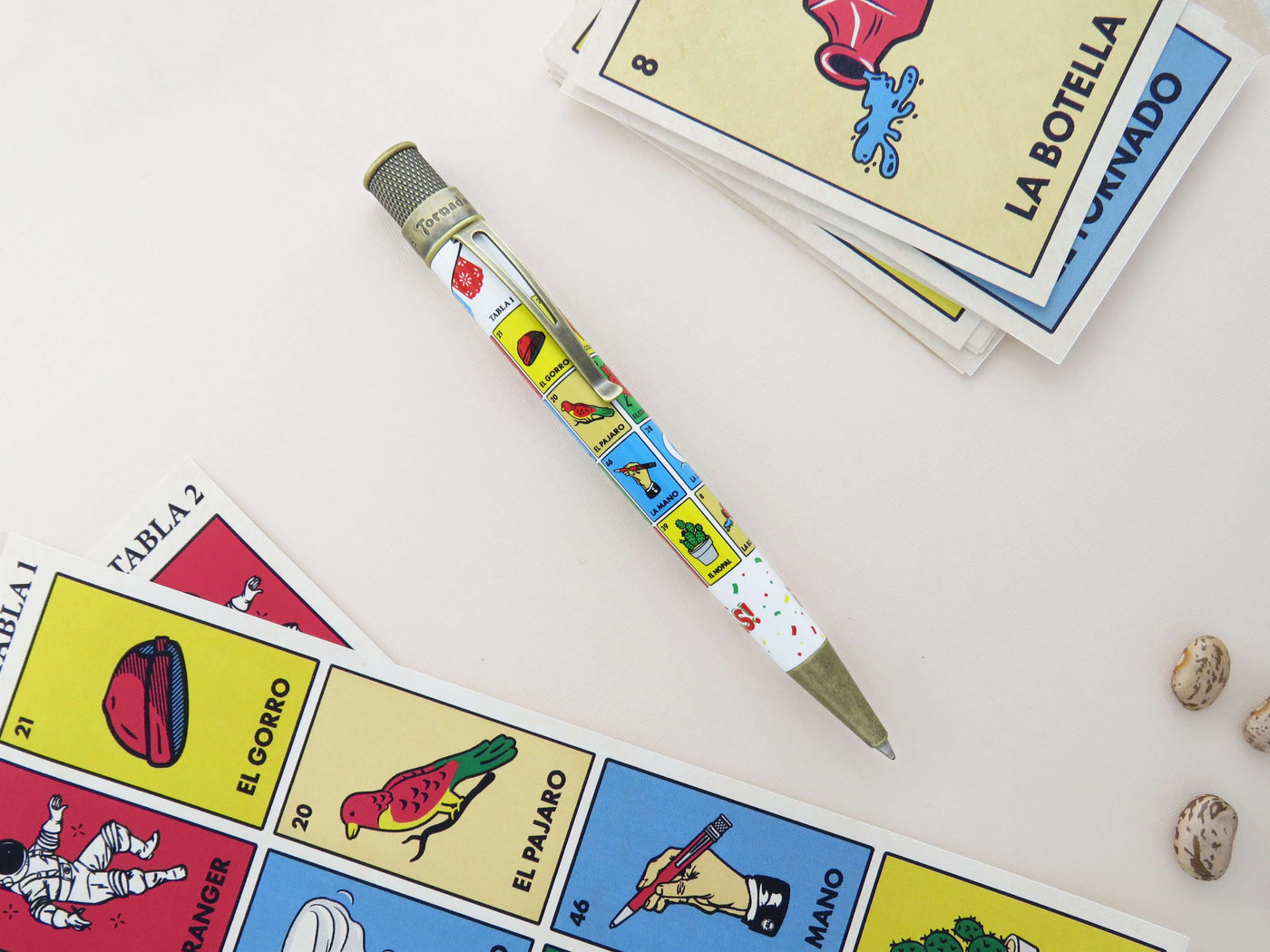 Retro 1951 Tornado Poppers Loteria Rollerball Pen
