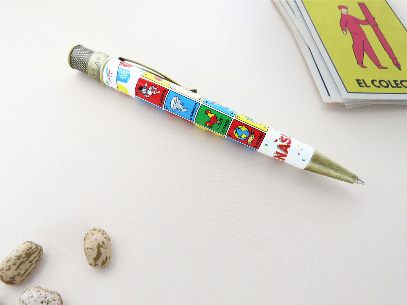 Retro 1951 Tornado Poppers Loteria Rollerball Pen