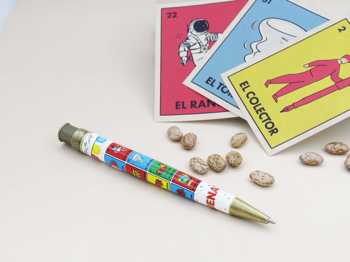 Retro 1951 Tornado Poppers Loteria Rollerball Pen