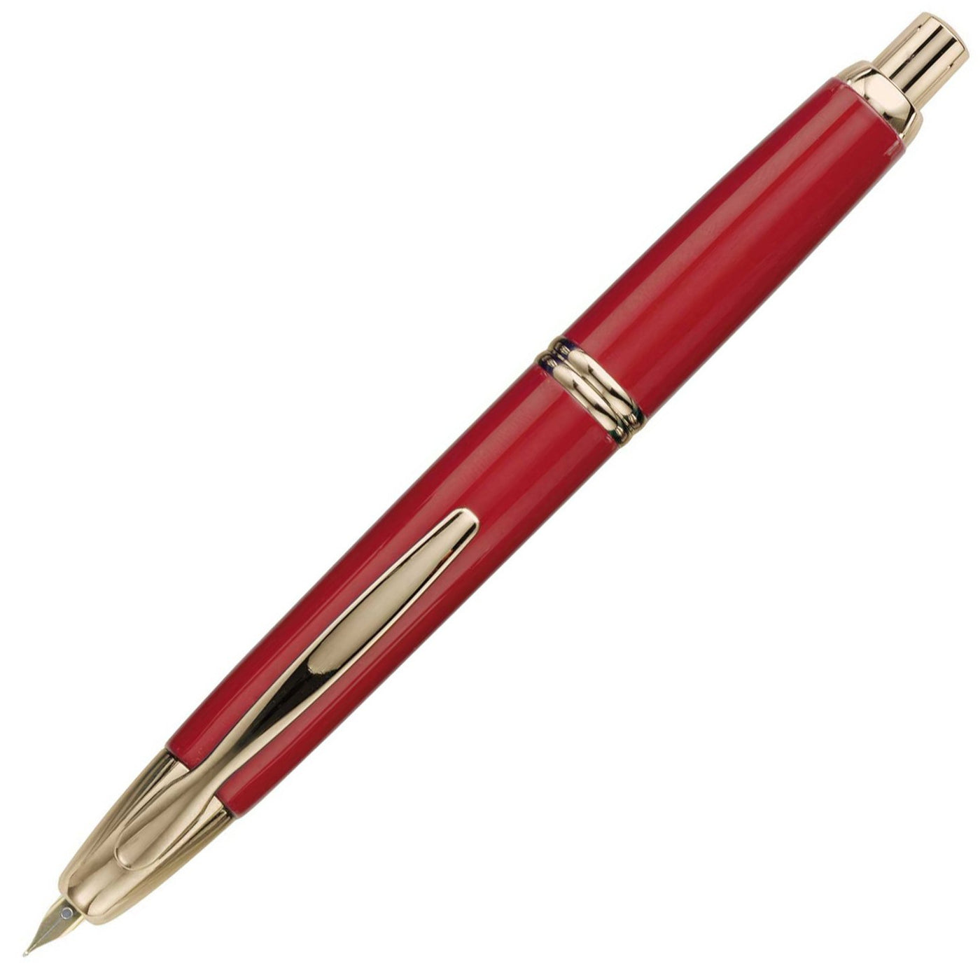 Pilot Vanishing Point Red/Gold Fountain Pen | Pen Store | Pen Place