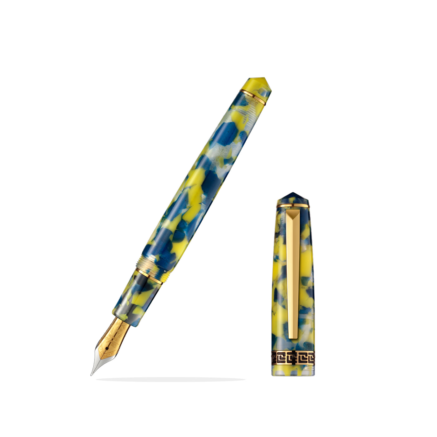 Laban Rosa Blue/Yellow Fountain Pen | Pen Place | Pen Store Since 1968