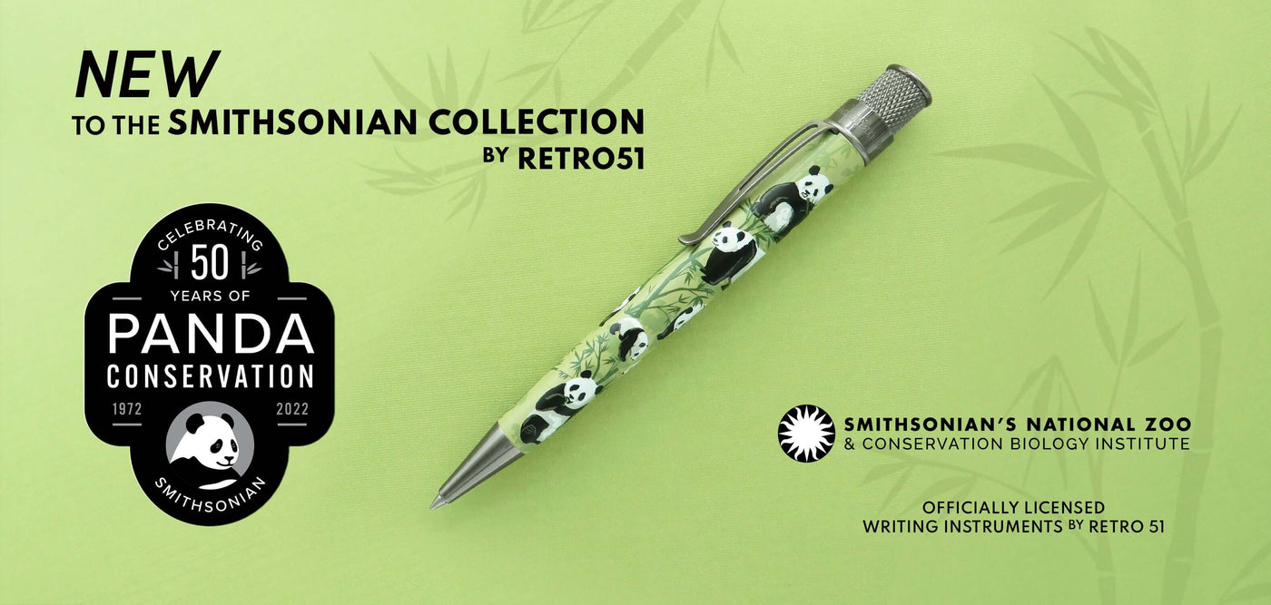 Retro 1951 Tornado Smithsonian National Zoo Panda Rollerball Pen