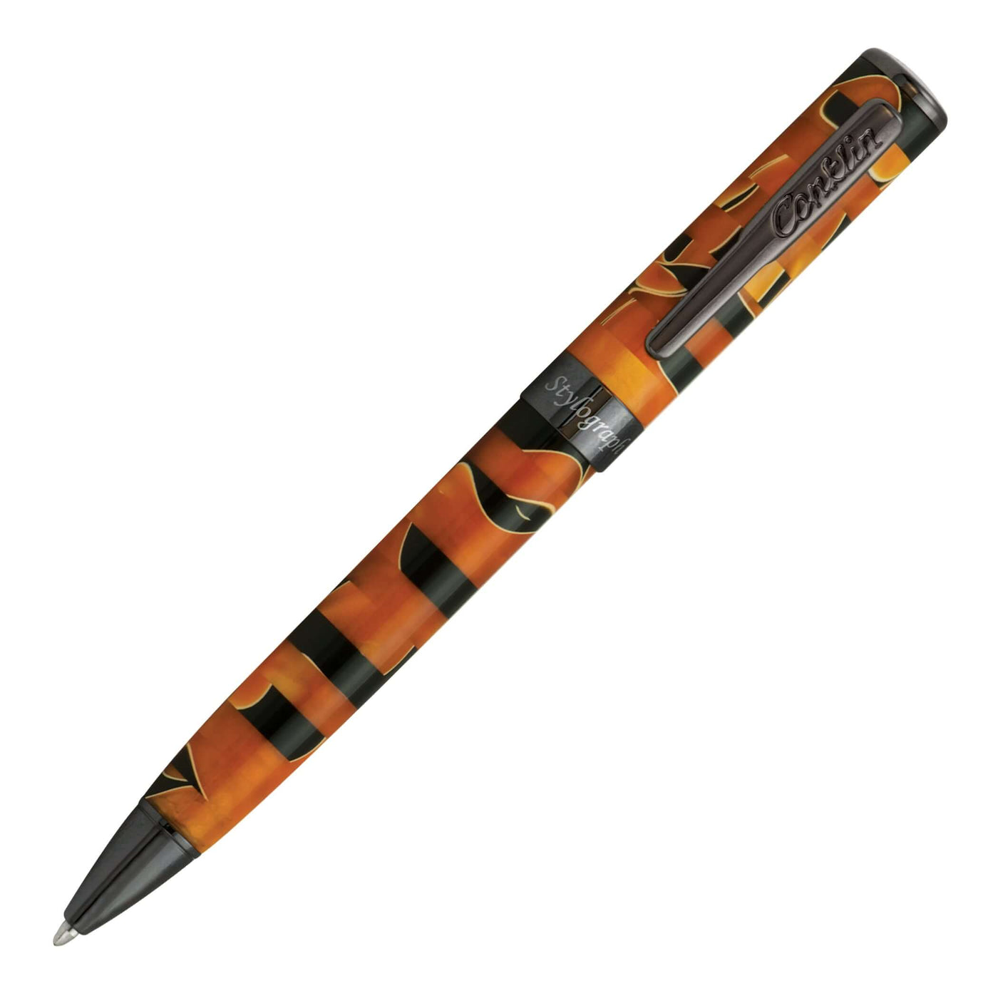 Conklin Stylograph Mosaic Orange/Black Ballpoint Pen