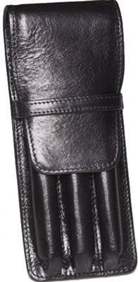 Aston Leather 3 Pen Holder Black | PEN3-BL | Pen Place