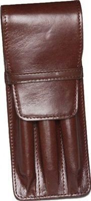Aston Leather 3 Pen Holder Brown | PEN3-BN | Pen Place