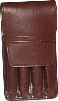 Aston Leather 4 Pen Holder Brown | PEN4-BN | Pen Place