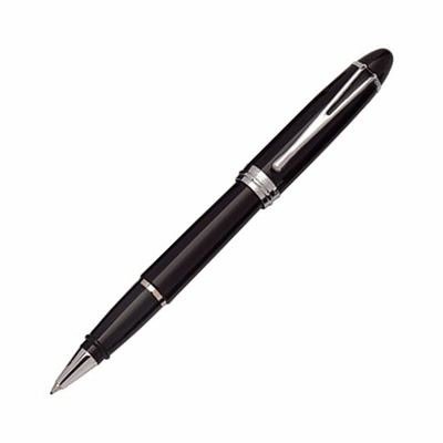 Aurora Ipsilon DeLuxe Black/Chrome Rollerball Pen | B72/C | Pen Place