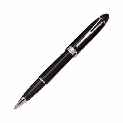 Aurora Ipsilon DeLuxe Black/Chrome Rollerball Pen | B72/C | Pen Place