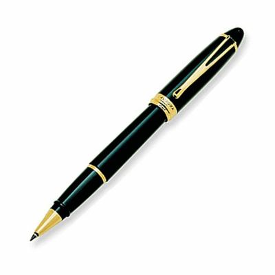 Aurora Ipsilon DeLuxe Black/Gold Rollerball Pen | B72/N | Pen Place