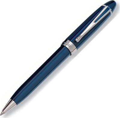 Aurora Ipsilon DeLuxe Blue/Chrome Ballpoint Pen | B32/CB | Pen Place
