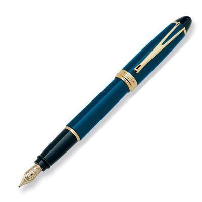 Aurora Ipsilon DeLuxe Blue/Gold Fountain Pen | B12/B | Pen Place