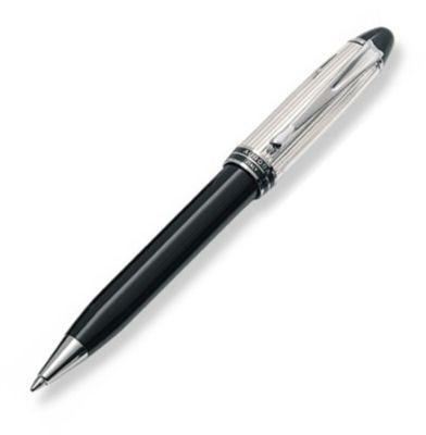 Aurora Ipsilon Sterling Silver Black Ballpoint Pen | B34CN | Pen Place