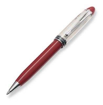 Aurora Ipsilon Sterling Silver Red Ballpoint Pen | B34CR | Pen Place