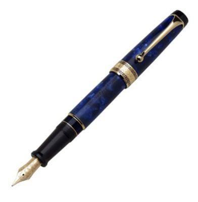 Aurora Optima Auroloide Gold Blue Fountain Pen | 996BA | Pen Place
