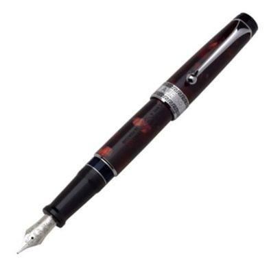 Aurora Optima Auroloide Silver Burgundy Fountain Pen | 996CXA | Pen Place