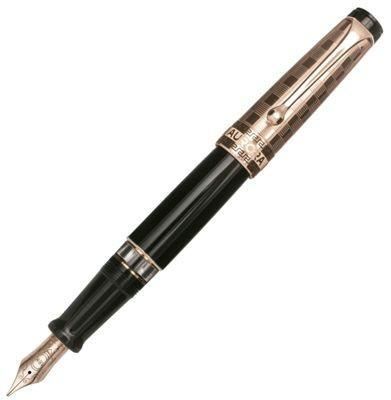 Aurora Optima Deco Rose Gold Vermeil Guilloche Fountain Pen | G13-CDN | Pen Place