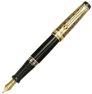 Aurora Optima Deco Vermeil Guilloche Fountain Pen | G12-CDN | Pen Place