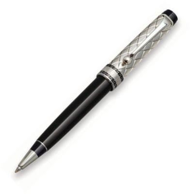 Aurora Optima Riflessi Sterling Cap/Black Ballpint Pen | G31CN | Pen Place