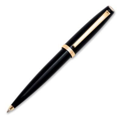 Aurora Style Resin Black Gold Ballpoint Pen | E32DN | Pen Place