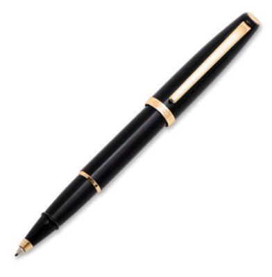 Aurora Style Resin Black Gold Rollerball Pen | E72DN | Pen Place