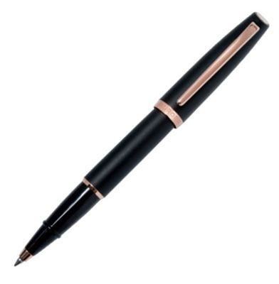 Aurora Style Rose Gold Black Matte Rollerball Pen | E60PN | Pen Place