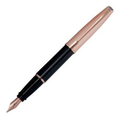 Aurora Style Rose Gold Cap Black Matte Fountain Pen | E05LP | Pen Place