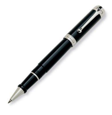 Aurora Talentum Classic Black Chrome Rollerball Pen | D71N | Pen Place