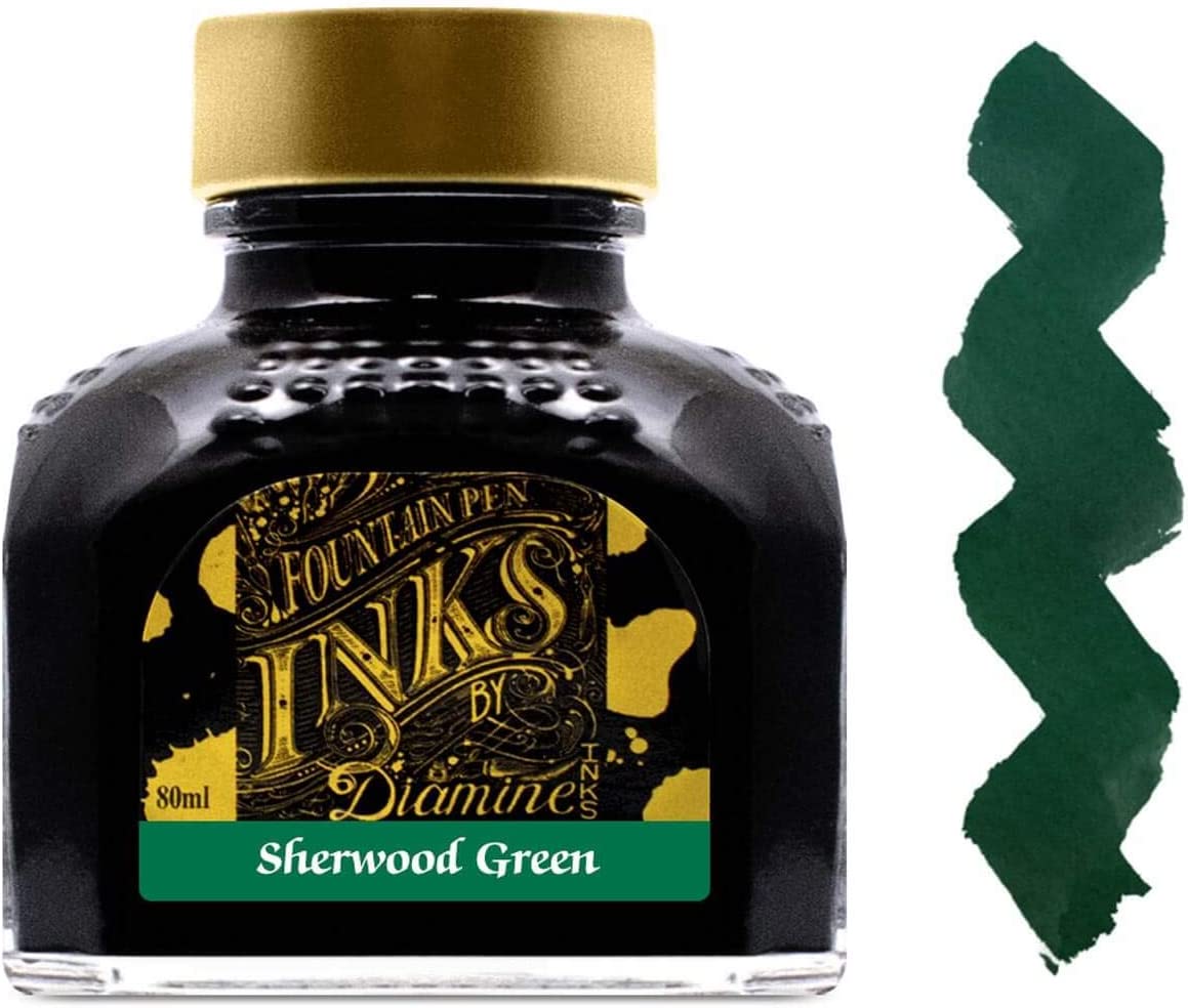 Diamine Bottled Ink 80ml Sherwood Green