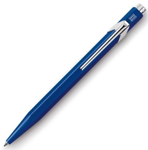 Caran d'Ache 849 Metal Sapphire Blue Ballpoint Pen | 849.150 | Pen Place