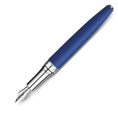 Caran d'Ache Leman Matte Blue Silver Fountain Pen | 4799.449 | Pen Place
