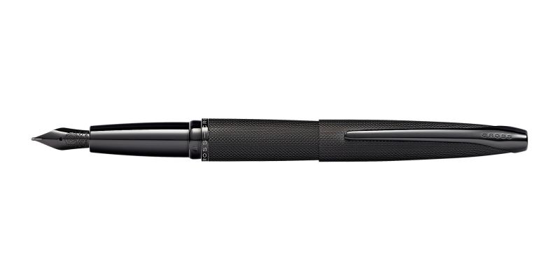 Cross ATX Brushed Black PVD Diamond Pattern Fountain Pen | 886-41MJ | Pen Place