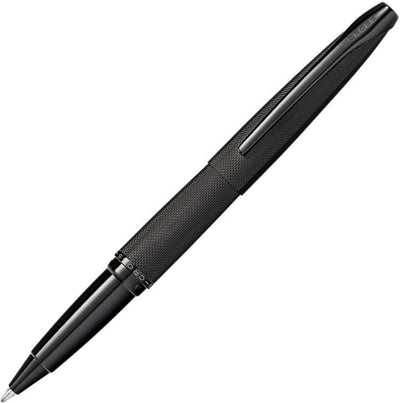 Cross ATX Brushed Black PVD Diamond Pattern Rollerball Pen | 885-41 | Pen Place
